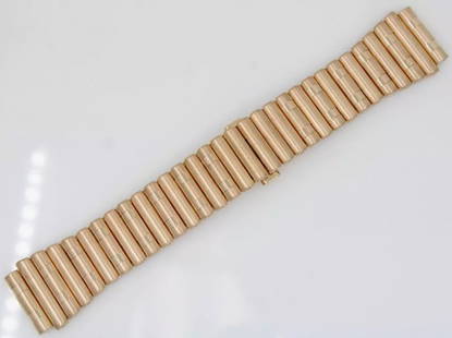 BREITLING 18K ROSE GOLD 22MM BULLET BRACELET BAND 146.5 GRAMS: BREITLING 18K ROSE GOLD 22MM BULLET BRACELET BAND 146.5 GRAMS BREITLING 18K ROSE GOLD 22MM BULLET BRACELET BAND 146.5 GRAMS Description Breitling 18k Rose Gold 22mm Bullet Bracelet Band The watch band