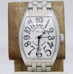 FRANCK MULLER CINTREE CURVEX 36MM WHITE DIAL MEN'S WATCH W/ BOX 7880 SC DT AC O: FRANCK MULLER CINTREE CURVEX 36MM WHITE DIAL MEN'S WATCH W/ BOX 7880 SC DT AC O FRANCK MULLER CINTREE CURVEX 36MM WHITE DIAL MEN'S WATCH W/ BOX 7880 SC DT AC O Description Franck Muller Cintree