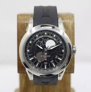 PERRELET FULL MOON PHASE 44 MM DATE DIAL TITANIUM WATCH W/ BOX & PAPERS A5000/2: PERRELET FULL MOON PHASE 44 MM DATE DIAL TITANIUM WATCH W/ BOX & PAPERS A5000/2 PERRELET FULL MOON PHASE 44 MM DATE DIAL TITANIUM WATCH W/ BOX & PAPERS A5000/2 Description Perrelet Full Moon Phase 44