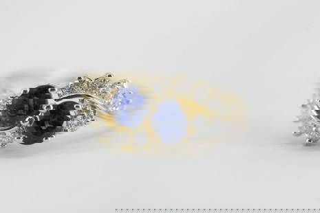 SPARK CREATIONS 14K YELLOW GOLD 1.04 TCW NATURAL BLUE SAPPHIRE & DIAMOND RING: SPARK CREATIONS 14K YELLOW GOLD 1.04 TCW NATURAL BLUE SAPPHIRE & DIAMOND RING SPARK CREATIONS 14K YELLOW GOLD 1.04 TCW NATURAL BLUE SAPPHIRE & DIAMOND RING Description Spark Creations Designs 14K Yell