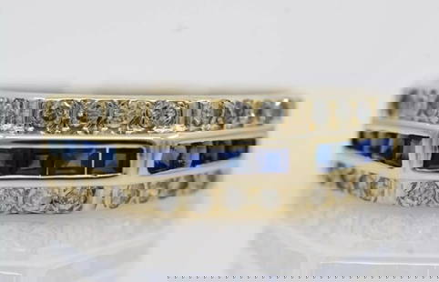EFFY 14K YELLOW GOLD 0.35 TCW NATURAL BLUE SAPPHIRE & DIAMOND BAND RING SIZE 4.5: EFFY 14K YELLOW GOLD 0.35 TCW NATURAL BLUE SAPPHIRE & DIAMOND BAND RING SIZE 4.5 EFFY 14K YELLOW GOLD 0.35 TCW NATURAL BLUE SAPPHIRE & DIAMOND BAND RING SIZE 4.5 Description EFFY 14K Yellow Gold 0.35