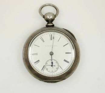 1883 ILLINOIS WATCH CO. OPEN FACE COIN SILVER 11J 18S GRADE 2 POCKET WATCH W/KEY: 1883 ILLINOIS WATCH CO. OPEN FACE COIN SILVER 11J 18S GRADE 2 POCKET WATCH W/KEY 1883 ILLINOIS WATCH CO. OPEN FACE COIN SILVER 11J 18S GRADE 2 POCKET WATCH W/KEY Description 1883 Illinois Watch Co. Op