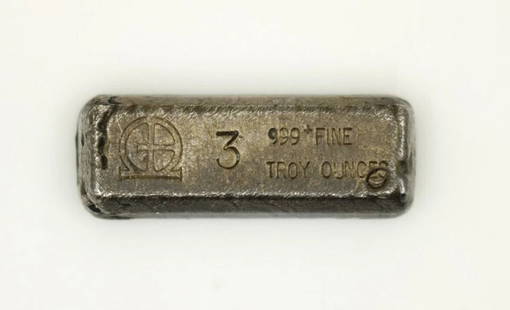 VINTAGE OMEGA M&B MINING 3 TROY OUNCE .999 FINE SILVER POURED BAR INGOT: VINTAGE OMEGA M&B MINING 3 TROY OUNCE .999 FINE SILVER POURED BAR INGOT VINTAGE OMEGA M&B MINING 3 TROY OUNCE .999 FINE SILVER POURED BAR INGOT Description Vintage Omega M&B Mining 3 Troy Ounce .999 F