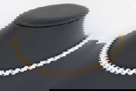 14K YELLOW GOLD CULTURED 6MM PINK PEARL 18?? NECKLACE 21.7 GRAMS: 14K YELLOW GOLD CULTURED 6MM PINK PEARL 18” NECKLACE 21.7 GRAMS 14K YELLOW GOLD CULTURED 6MM PINK PEARL 18” NECKLACE 21.7 GRAMS Description 14K Yellow Gold Cultured 6MM Pink Pearl