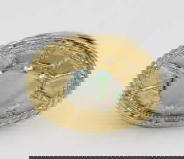 10K YELLOW GOLD OPAL BRACELET SLIDE CHARM 1.9 GRAMS: 10K YELLOW GOLD OPAL BRACELET SLIDE CHARM 1.9 GRAMS 10K YELLOW GOLD OPAL BRACELET SLIDE CHARM 1.9 GRAMS Description 10K Yellow Gold Opal Bracelet Slide Charm Charm is in good condition. May show
