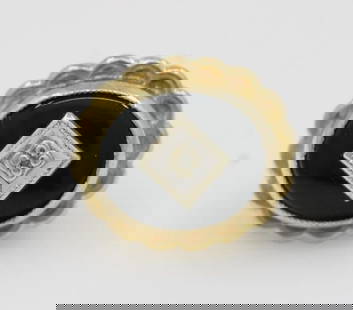 10K YELLOW GOLD BLACK ONYX & DIAMOND BRACELET SLIDE CHARM 2.2 GRAMS: 10K YELLOW GOLD BLACK ONYX & DIAMOND BRACELET SLIDE CHARM 2.2 GRAMS 10K YELLOW GOLD BLACK ONYX & DIAMOND BRACELET SLIDE CHARM 2.2 GRAMS Description 10K Yellow Gold Black Onyx & Diamond Bracelet Slide