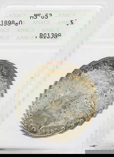 1898-O MORGAN SILVER DOLLAR ANACS MS-63 OLD GEN 2 SLAB RAINBOW TONING: 1898-O MORGAN SILVER DOLLAR ANACS MS-63 OLD GEN 2 SLAB RAINBOW TONING 1898-O MORGAN SILVER DOLLAR ANACS MS-63 OLD GEN 2 SLAB RAINBOW TONING Description 1898-O Morgan Silver Dollar ANACS MS-63 Old Gen