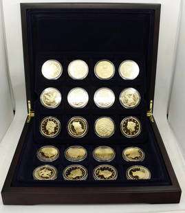 NATIONAL COLLECTORS MINT TRIBUTE 24K GOLD PLATED PROOF 24 COIN SET: NATIONAL COLLECTORS MINT TRIBUTE 24K GOLD PLATED PROOF 24 COIN SET NATIONAL COLLECTORS MINT TRIBUTE 24K GOLD PLATED PROOF 24 COIN SET Description National Collectors Mint Tribute 24K Gold Plated Proof