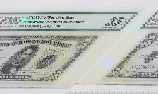 $5 1934C SILVER CERTIFICATE 35 EPQ CHOICE VERY FINE S/N L50268497A PP K BP 1689: $5 1934C SILVER CERTIFICATE 35 EPQ CHOICE VERY FINE S/N L50268497A PP K BP 1689 $5 1934C SILVER CERTIFICATE 35 EPQ CHOICE VERY FINE S/N L50268497A PP K BP 1689 Description $5 1934B Silver Certificate