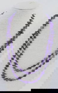 JAY KING DTR STERLING SILVER PURPLE AMETHYST SINGLE STRAND BEADED 40" NECKLACE: JAY KING DTR STERLING SILVER PURPLE AMETHYST SINGLE STRAND BEADED 40" NECKLACE JAY KING DTR STERLING SILVER PURPLE AMETHYST SINGLE STRAND BEADED 40" NECKLACE Description Jay King DTR Sterling Silver
