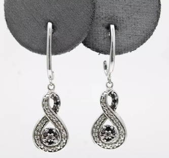 JANE SEYMORE JWBR STERLING SILVER NATURAL DIAMOND DANGLE EARRINGS: JANE SEYMORE JWBR STERLING SILVER NATURAL DIAMOND DANGLE EARRINGS JANE SEYMORE JWBR STERLING SILVER NATURAL DIAMOND DANGLE EARRINGS Description Jane Seymore JWBR Sterling Silver Natural Diamond