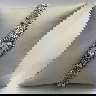 DIAMOND HAMILTON WATCH: DIAMOND HAMILTON WATCH Ladies 14K White Gold and Diamond Hamilton WatchThere are 96 sc diamonds = approximately 2.0 ctThere are 2 round diamonds = approximately 0.38 ctThere are 6 baguette diamonds =
