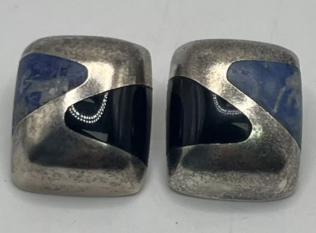 TAXCO MEXICO STERLING SILVER CLIP ON EARRINGS (1 of 2)