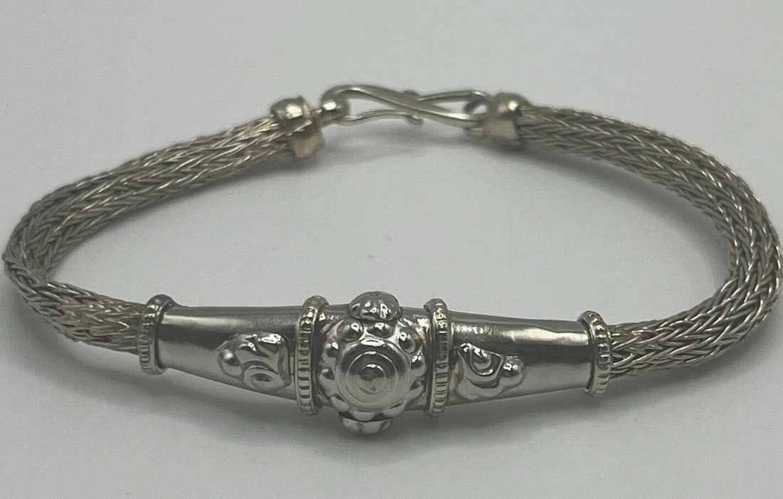 STERLING SILVER 7" FANCY BRACELET (1 of 2)