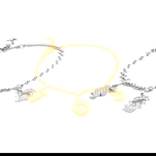 6757 CHOPARD HAPPY DIAMOND GOLD BRACELET 18K YELLOW LUCKY CHARMS: 6757 CHOPARD HAPPY DIAMOND GOLD BRACELET 18K YELLOW LUCKY CHARMS An adorable authentic bracelet by Chopard, from the Happy Diamond Lucky Charms Collection. It is crafted from 18k yellow gold featuring