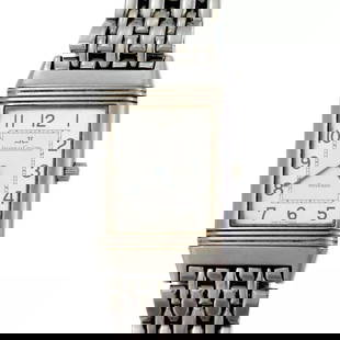 JAEGER LE COULTRE REVERSO STAINLESS STEEL QUARTZ MEN'S WATCH LIQUIDATION: JAEGER LE COULTRE REVERSO STAINLESS STEEL QUARTZ MEN'S WATCH LIQUIDATION Jaeger Le Coultre Reverso Stainless Steel Quartz Men's Watch LIQUIDATION Description This is a vintage authentic men's wrist wa