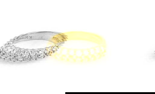 4945 JOSE HESS 1.30CT DIAMOND 18K YELLOW GOLD WEDDING BAND RING SIZE 7: 4945 JOSE HESS 1.30CT DIAMOND 18K YELLOW GOLD WEDDING BAND RING SIZE 7 This is a gorgeous designer ring by Jose Hess, it is crafted from 18k yellow gold featuring the front part of the band with prong