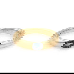 CARTIER ELLIPSE OVAL SAPPHIRE 18K GOLD DOME BAND RING SIZE 50 -US 5.5: CARTIER ELLIPSE OVAL SAPPHIRE 18K GOLD DOME BAND RING SIZE 50 -US 5.5 This gorgeous authentic band ring is by designer Cartier from the Ellipse collection, it is well crafted in 18k yellow gold with a