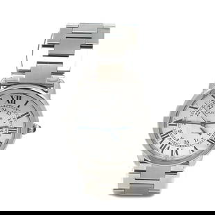 CARTIER RONDE SOLO STAINLESS STEEL AUTOMATIC MEN'S WATCH WSRN0012 WITH CARD: CARTIER RONDE SOLO STAINLESS STEEL AUTOMATIC MEN'S WATCH WSRN0012 WITH CARD This authentic men's wristwatch is by Cartier from Ronde Solo de Cartier Collection. The band and case are crafted from stai