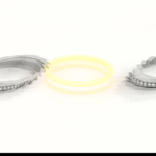 CARTIER DIAMOND 18K TRICOLOR GOLD 3.5MM STACK BAND RING SIZE 46-US 3.75 CERT: CARTIER DIAMOND 18K TRICOLOR GOLD 3.5MM STACK BAND RING SIZE 46-US 3.75 CERT Cartier Diamond 18k Tricolor Gold 3.5mm Stack Band Ring Size 46-US 3.75 Cert Description An elegant authentic ring by Carti