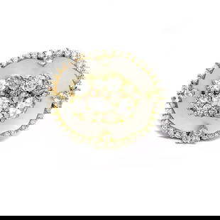 JUDITH RIPKA DIAMOND GEMS GOLD RING 18K YELLOW OVAL TOP: JUDITH RIPKA DIAMOND GEMS GOLD RING 18K YELLOW OVAL TOP Elevate your jewelry collection with the Judith Ripka 18k Yellow Gold Ring, a piece that exudes timeless elegance. The oval top is beautifully a