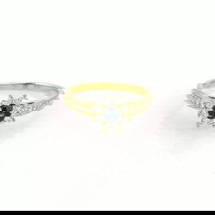 TIFFANY & CO. DIAMOND SAPPHIRE 18K YELLOW GOLD STAR FLOWER RING SIZE 4: TIFFANY & CO. DIAMOND SAPPHIRE 18K YELLOW GOLD STAR FLOWER RING SIZE 4 Tiffany & Co. Diamond Sapphire 18k Yellow Gold Star Flower Ring Size 4 Description This beautiful authentic floral ring is by Tif