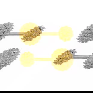 TIFFANY & CO. VINTAGE 18K YELLOW GOLD BEAD BALL STUD CUFFLINKS: TIFFANY & CO. VINTAGE 18K YELLOW GOLD BEAD BALL STUD CUFFLINKS Tiffany & Co. Vintage 18k Yellow Gold Bead Ball Stud Cufflinks Description An elegant and authentic pair of cufflinks from Tiffany &