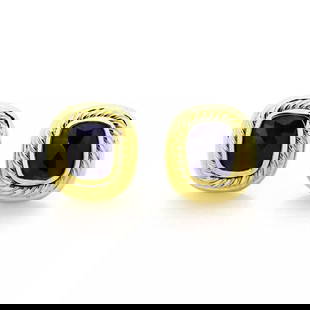 DAVID YURMAN HUGGIE EARRINGS 18K YELLOW GOLD &GEMS OVAL CABLE CLIP ON EARRINGS: DAVID YURMAN HUGGIE EARRINGS 18K YELLOW GOLD &GEMS OVAL CABLE CLIP ON EARRINGS David Yurman Huggie Earrings 18k Yellow Gold & Gems Oval Cable Post Clip Description This gorgeous authentic pair of