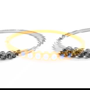 22K YELLOW SAPPHIRE BRACELET YELLOW GOLD 3 CARAT: 22K YELLOW SAPPHIRE BRACELET YELLOW GOLD 3 CARAT 22k Yellow Gold 3 Carat Sapphire Gems Bangle Bracelet Description This is an elegant bangle bracelet, it is hinged with push in clasp. The front half h
