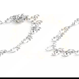DI MODOLO DIAMOND 18K WHITE GOLD TRIADRA CIRCLE CHARMS CHAIN BRACELET: DI MODOLO DIAMOND 18K WHITE GOLD TRIADRA CIRCLE CHARMS CHAIN BRACELET Di Modolo Diamond 18k White Gold Triadra Circle Charms Chain Bracelet Description This is an interesting authentic bracelet by Di