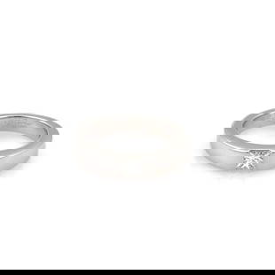 CARTIER DIAMOND 18K WHITE GOLD STACK BAND RING SIZE EU 47-US 4: CARTIER DIAMOND 18K WHITE GOLD STACK BAND RING SIZE EU 47-US 4 Cartier Diamond 18k White Gold Stack Band Ring Size EU 47-US 4 Description This is an authentic solitaire diamond band ring from Cartier,