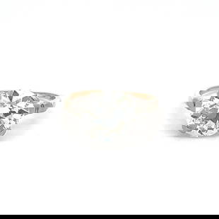 3.29 CARAT OLD EUROPEAN CUT Q VS2 DIAMOND TWO TONE GOLD/PLATINUM ENGAGEMENT RING: 3.29 CARAT OLD EUROPEAN CUT Q VS2 DIAMOND TWO TONE GOLD/PLATINUM ENGAGEMENT RING Title: 3.29 Carat Old European Cut Q VS2 Diamond Two Tone Gold/Platinum Engagement Ring Style: Engagement Metal: Two To