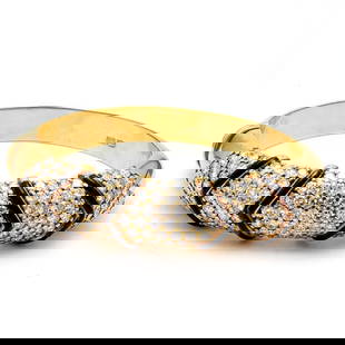 9.00 CARAT ROUND BRILLIANT DIAMOND 18 KARAT YELLOW GOLD BANGLE BRACELET: 9.00 CARAT ROUND BRILLIANT DIAMOND 18 KARAT YELLOW GOLD BANGLE BRACELET Title: 9.00 Carat Round Brilliant Diamond 18 Karat Yellow Gold Bangle Bracelet Style: Bangle Metal: 18 Karat Yellow Gold Gemston