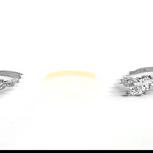1.70 CARAT CIRCULAR BRILLIANT AND MARQUIS DIAMOND 14K GOLD/PLAT ENGAGEMENT RING: PRODUCT DESCRIPTION Title: 1.70 Carat Circular Brilliant Cut J VVS2 and Marquis Shape I VS2 and Old European Cut I VS1 Diamond 14 Karat Two Tone Gold/Platinum Vintage Ring Style: Vintage Metal: 14 Kar