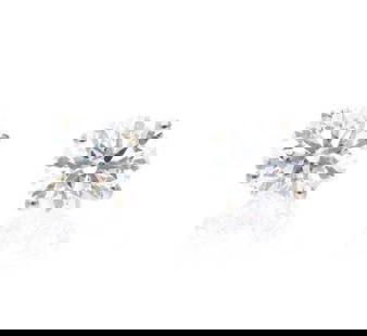 2.01 CARAT ROUND BRILLIANT F SI2 DIAMOND WHITE PLATINUM STUD EARRING: 2.01 CARAT ROUND BRILLIANT F SI2 DIAMOND WHITE PLATINUM STUD EARRING Title: 2.01 Carat Round Brilliant F SI2 Diamond White Platinum Stud Earring Style: Stud Metal: White Platinum Gemstone 1: 1 Carat D