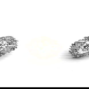 1.83 CARAT CIRCULAR BRILLIANT AND BAGUETTE SHAPE DIAMOND PLATINUM ART-DECO RING: PRODUCT DESCRIPTION Title: 1.83 Carat Circular Brilliant Cut K VVS2 and Old European Cut I SI1 and Baguette Shape I SI1 Diamond Platinum Art Deco Ring Style: Art Deco Metal: Platinum Gemstone 1: 1.53