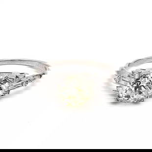 1.57 CARAT OLD EUROPEAN CUT N VVS2 DIAMOND PLATINUM ENGAGEMENT RING: 1.57 CARAT OLD EUROPEAN CUT N VVS2 DIAMOND PLATINUM ENGAGEMENT RING Title: 1.57 Carat Old European Cut N VVS2 Diamond Platinum Engagement Ring Style: Engagement Metal: Platinum Gemstone 1: 1.57 Carat