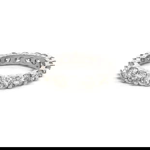 4.50 CARAT ROUND BRILLIANT I SI DIAMOND PLATINUM ETERNITY BAND RING: 4.50 CARAT ROUND BRILLIANT I SI DIAMOND PLATINUM ETERNITY BAND RING Title: 4.50 Carat Round Brilliant I SI Diamond Platinum Eternity Band Ring Style: Eternity Band Metal: Platinum Gemstone 1: 4.5 Cara