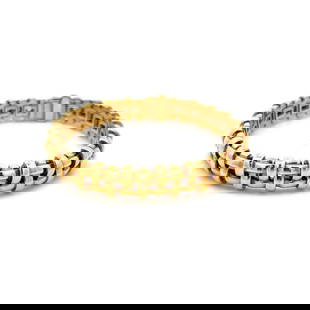 TIFFANY & CO VINTAGE 48.60 GRAMS 18 KARAT YELLOW GOLD LINK BRACELET: PRODUCT DESCRIPTION Designer: Tiffany & Co Title: Tiffany & Co 18 Karat Yellow Gold Link Bracelet Style: Link Metal: 18 Karat Yellow Gold Dimension: 7*0.34*0.14IN Weight: 48.6 Grams Condition: Vintage