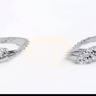 1.57 CARAT CIRCULAR BRILLIANT CUT & OTHER DIAMOND PLATINUM ENGAGEMENT RING: 1.57 CARAT CIRCULAR BRILLIANT CUT & OTHER DIAMOND PLATINUM ENGAGEMENT RING Title: 1.57 Carat Circular Brilliant Cut J I1 and Tapered Baguette Shape H VS1 Diamond Platinum Engagement Ring Style: Engage
