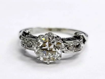 1.17 CARAT CIRCULAR BRILLIANT CUT SHAPE I-SI2 DIAMOND PLATINUM ENGAGEMENT RING: 1.17 CARAT CIRCULAR BRILLIANT CUT SHAPE I-SI2 DIAMOND PLATINUM ENGAGEMENT RING Title: 1.17 Carat Circular Brilliant Cut Shape I-SI2 Diamond Platinum Engagement Ring Style: Engagement Metal: Platinum G