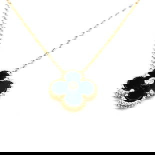 VAN CLEEF & ARPELS ALHAMBRA 0.02 CARAT ROUND DIAMOND 18K YG PENDANT NECKLACE: PRODUCT DESCRIPTION Designer: Van Cleef & Arpels Title: Van Cleef & Arpels 0.02 Carat Round Brilliant E VS Diamond 18 Karat Yellow Gold Pendant Necklace Style: Pendant Metal: 18 Karat Yellow Gold Gems