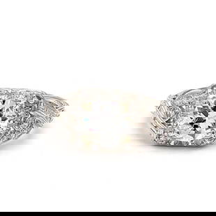 1.86 CARAT CIRCULAR BRILLIANT CUT G-I2 DIAMOND PLATINUM ART DECO RING: 1.86 CARAT CIRCULAR BRILLIANT CUT G-I2 DIAMOND PLATINUM ART DECO RING Title: 1.86 Carat Circular Brilliant Cut G-I2 Diamond Platinum Art Deco Ring Style: Art Deco Metal: Platinum Gemstone 1: 1.23 Cara