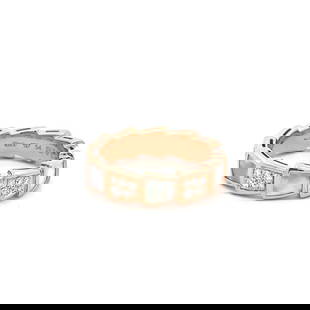 BVLGARI 0.41 CARAT ROUND BRILLIANT DIAMOND 18 KARAT YELLOW GOLD SERPENTI RING: BVLGARI 0.41 CARAT ROUND BRILLIANT DIAMOND 18 KARAT YELLOW GOLD SERPENTI RING Title: Bvlgari 0.41 Carat Round Brilliant G VS Diamond 18 Karat Yellow Gold Serpenti Ring Style: Serpenti Metal: 18 Karat