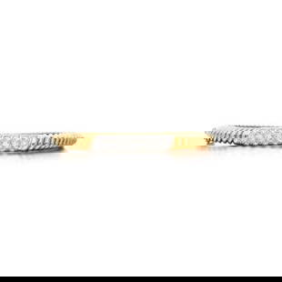 2.40 CARAT ROUND BRILLIANT H SI1 DIAMOND 18K YG BANGLE BRACELET: 2.40 CARAT ROUND BRILLIANT H SI1 DIAMOND 18K YG BANGLE BRACELET Title: 2.40 Carat Round Brilliant H SI1 Diamond 18 Karat Yellow Gold Bangle Bracelet Style: Bangle Metal: 18 Karat Yellow Gold Gemstone