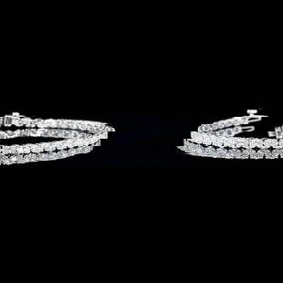 LAB-GROWN 4.92 CARAT OVAL E-VS DIAMOND 14K WHITE GOLD TENNIS BRACELET: LAB-GROWN 4.92 CARAT OVAL E-VS DIAMOND 14K WHITE GOLD TENNIS BRACELET Title: High-quality Brand-New Echo Friendly Elegant Lab-Grown 4.92 Carat Oval E-VS Diamond 14K White Gold Tennis Bracelet Video Li