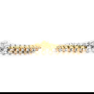 4.20 CARAT G-VS1 ROUND BRILLIANT DIAMOND 18K YELLOW GOLD BRACELET: 4.20 CARAT G-VS1 ROUND BRILLIANT DIAMOND 18K YELLOW GOLD BRACELET Title: 4.20 Carat G-VS1 Round Brilliant Diamond 18 Karat Yellow Gold Bracelet Metal: 18 Karat Yellow Gold Gemstone 1: 4.2 Carat Diamon