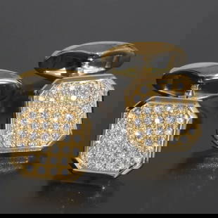 PIAGET DIAMOND SQUARE CUFFLINKS K18YG 12.8G NEWLY POLISHED 750 CUFFS: PIAGET DIAMOND SQUARE CUFFLINKS K18YG 12.8G NEWLY POLISHED 750 CUFFS 5859A Style : Cufflinks Size & Length (Approx.) : 2.3x1.2cm Material : Yellow Gold 18K Main Stone : Diamond Total weight (Approx.)