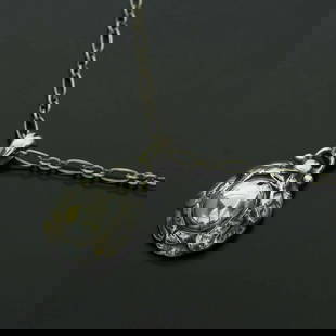 GEORG JENSEN SILVER PENDANT NECKLACE: GEORG JENSEN SILVER PENDANT NECKLACE D8975 Style : Necklace Length (Approx.) : 44.5 cm (17.5 in.) Pendant (Top) Size (Approx.) : 2.91 x 1.59 cm Material : Silver 925 Main Stone : None Total weight (Ap
