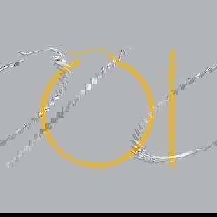 NEW 14K YELLOW GOLD SQUARE TWIST HOOP TUBE EARRINGS 2.5: 14K YELLOW GOLD HOOP EARRINGS 14K Yellow Gold Square twist hoop earrings Width Size: 2.5mm Diameter: 35mm, Diamond cut, Satin and High Polish Finish Snap/ clasp closure Stamp: 14k Avg Weight: 35mm -